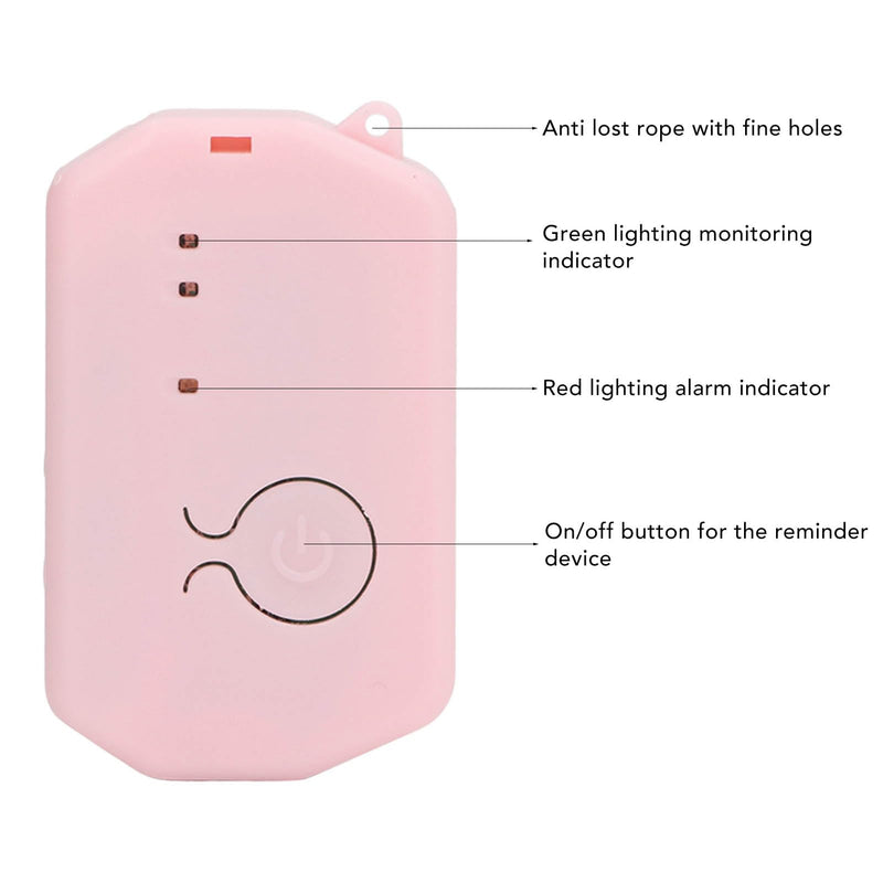 Infusion Alarm, Rechargeable Infusion Reminder Intravenous Drip Warning Device with 5 Different Alarm Sounds USB Night Light for Monitoring Fluids Work (Pink)