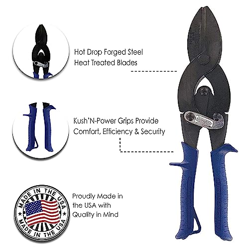 MIDWEST Blade Crimper, 1-5/8″ Throat Depth, Metal Duct End Crimper 1-Pack