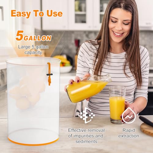 Zihvfzu 8-Pack 5-Gallon Mesh Strainer Bags with Pressing Screen 2