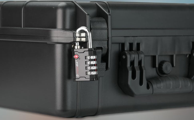 Forge 4-Digit TSA Approved Travel Locks – Heavy-Duty Combination Padlock for Travel, Gym, Pelican Case. Black 2-Pack. 1 BLACK 2 LOCKS