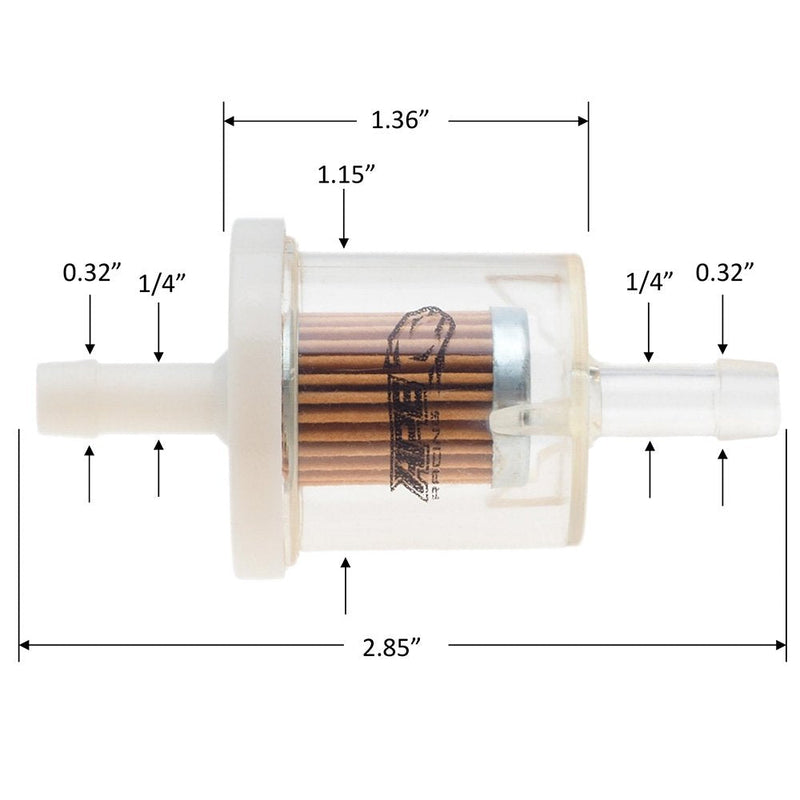 Inline Fuel Filter Universal Fuel Filters for Small Engine Motorcycle Lawn Mower (Pack of 2) Replace 691035 49019-0027 AM108356