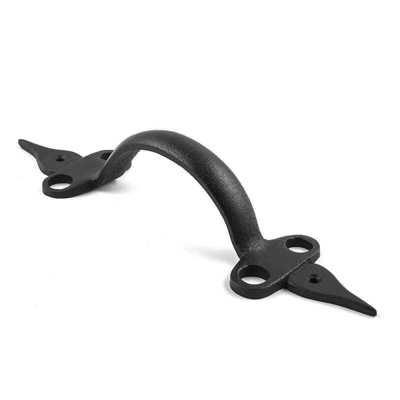 Renovators Supply Manufacturing Door Pull Spear Black Wrought Iron 10-1/2 in. Cabinet Handle Single Unit Black Spear 10.5" Pack of 1