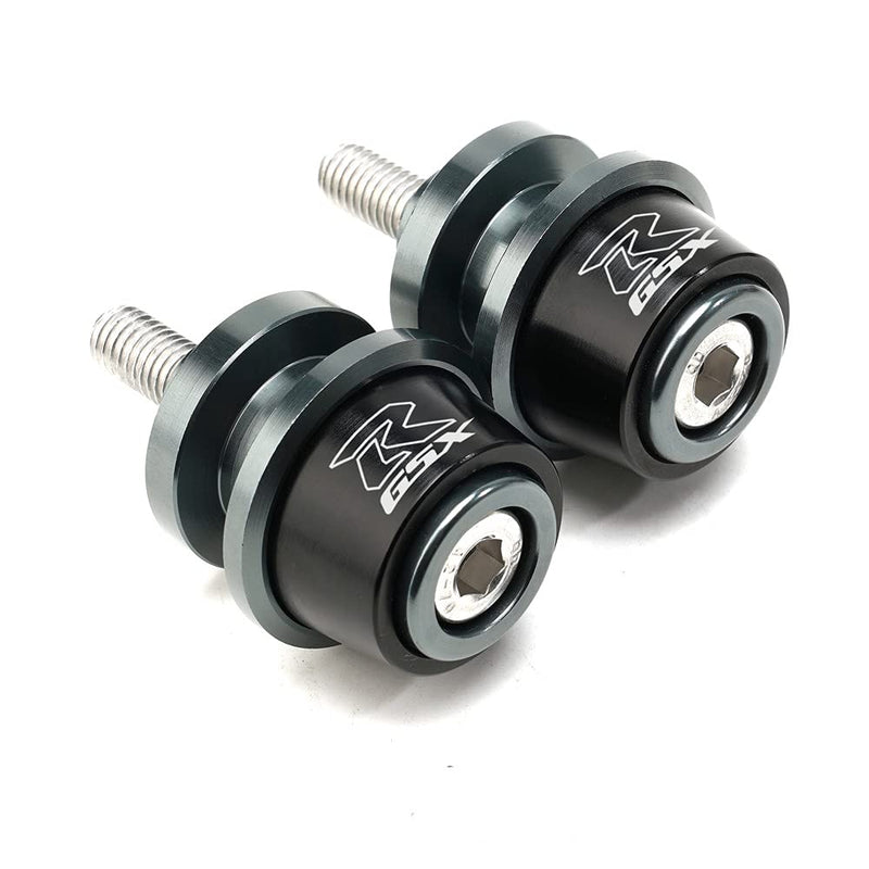 Motorcycle Swing Arm Spools Sliders, CNC Swing Arm Stand Screw, Swingarm Stand Paddock Compatible for Suzuki GSXR1000 GSXR1300 GSXR600 GSXR750 GSXR 125 GSXR 150 (Black) Black