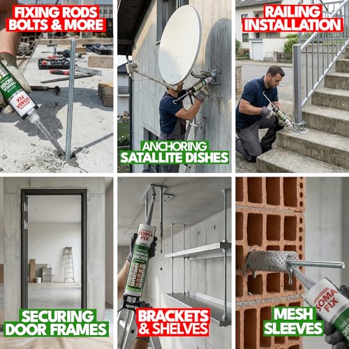 Construction Adhesive - Fast Curing Anchoring Adhesive + Extra Nozzle
