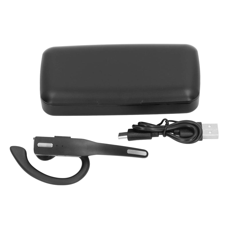 Zopsc Single Ear Wireless Headset, Bluetooth 5.3, LED Display Charging Case, Noise Reduction, 12H Talk Time for Sports Work Travel, in Ear Bluetooth Earpiece Standard Headphones with Charging Compartment