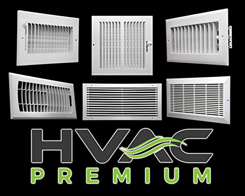 HVAC Premium HVAC Premium 12" X 6" Baseboard Return Air Grille - HVAC Vent Duct Cover - 7/8" Margin Turnback for Flush Fit with Baseboard Work - White [Outer Dimensions: 13.75" Width X 7.75" Height] 12 X 6