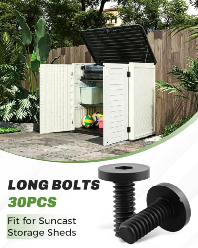 30 Pcs Long Bolts Fit for Suncast Craftsman Storage Sheds Shed