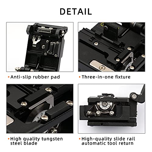 Fiber Cleaver FTTH Fiber Optic Tools High Precision 6C Cable Cutting Fiber Optic Knife Tools Fiber Cleavers 12 Surface Blade