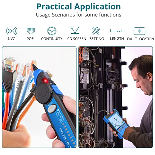 Network Cable Tester with NCV, Poe Cable Tracker, Ethernet Cable Finder Modern and Compact