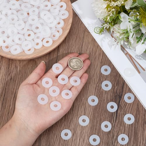 GORGECRAFT 200Pcs Nylon Flat Washers 6mm ID 18.5mm OD Sealing Washer Gaskets Spacer Grommets Hardware Fastener Gasket Ring for Screws Bolts Household Commercial Appliances Electrical Connection 0.73 inch