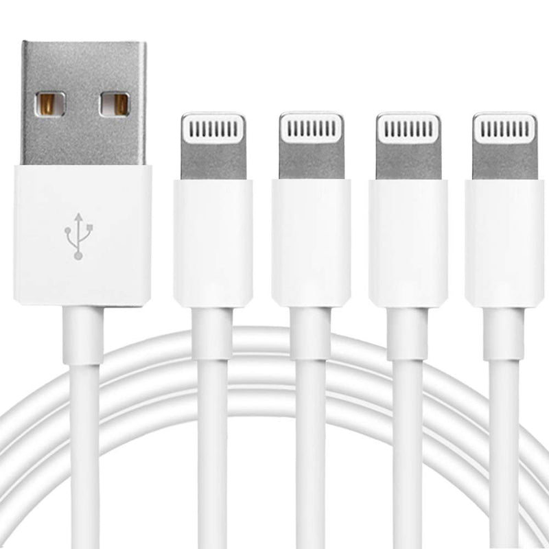 4Pack Original [Apple MFi Certified] Charger Lightning to USB Charging Cable 6.6FT Cord Compatible iPhone 14/13/12/11 Pro/11/XS MAX/XR/8/7/6s Plus,iPad Pro/Air/Mini,iPod Touch 4