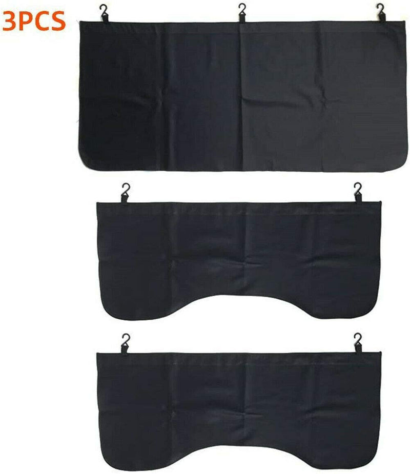 3pcs set Black Automotive Mechanic Magnetic Leather Front Fender Cover Mat Pad Set with Hooks for Repair Automotive Work