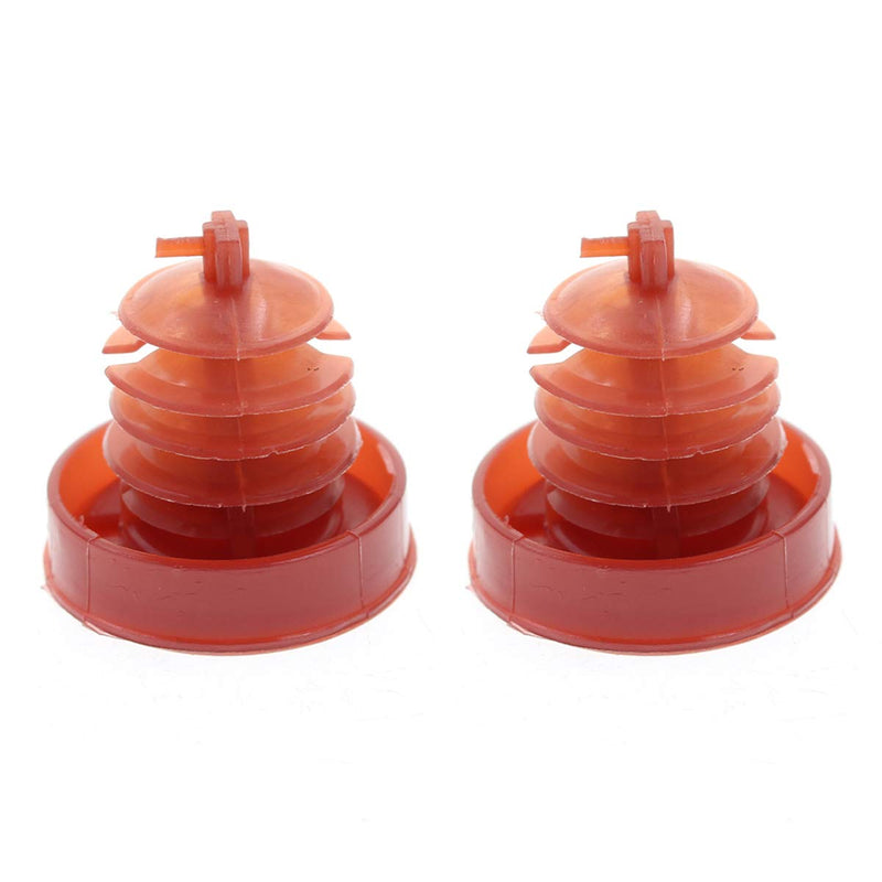 AUTOKAY Hydraulic Power Steering Pump Red Reservoir Cap Plug Cover Fit for Honda for Acura (Pack of 2)
