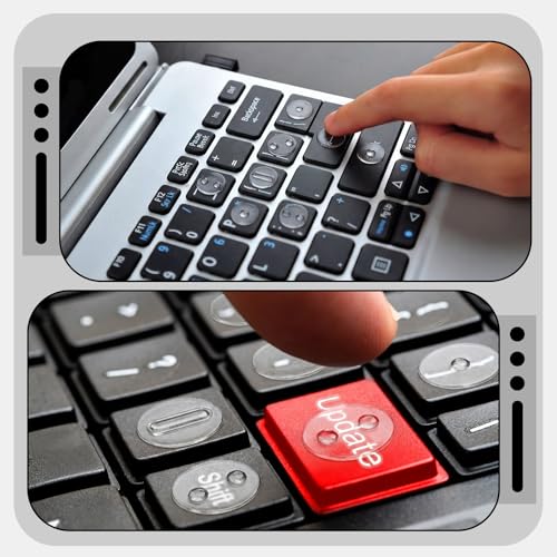 10 Pcs Raised Tactile Bump Dots Clear Computer Gaming Keyboard Tactile Training Decal Location Learning Stickers 1/2 Inch Multiple Raised