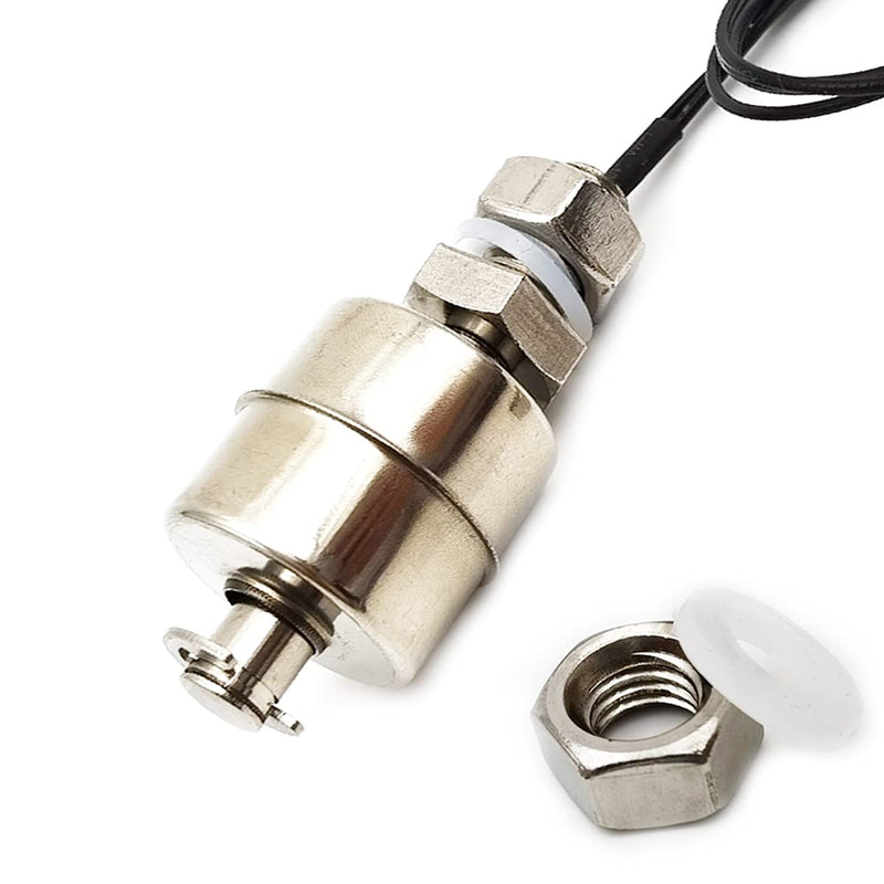 KIRO&SEEU 45mm Stainless Steel Float Switch Liquid Water Level Sensor Monitor Vertical Fish Tank Mini M10x1.5mm