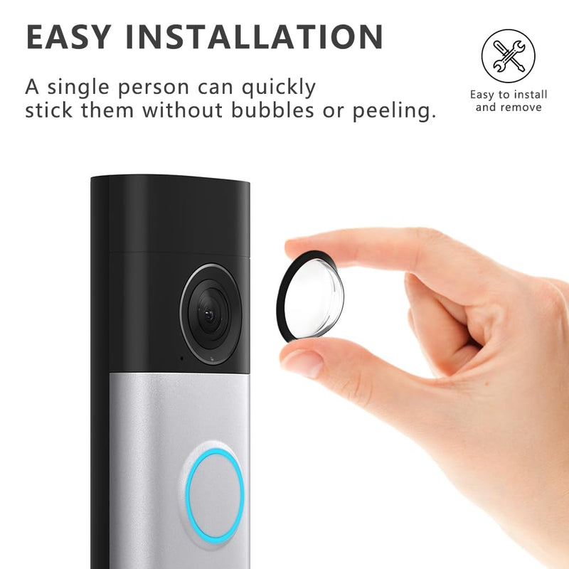 Lens Guard for Ring Battery Doorbell/Plus/Pro, Lens Protector Removable PC Protective Lens Cover for Battery Doorbell/Plus/Pro Accessories (2 pcs)