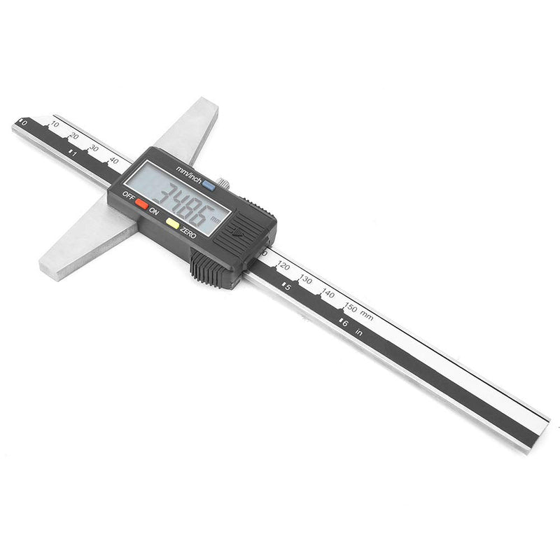 Depth Gauge, Stainless Steel Digital Depth Vernier Caliper Measuring Tool 0-150mm 0.01mm