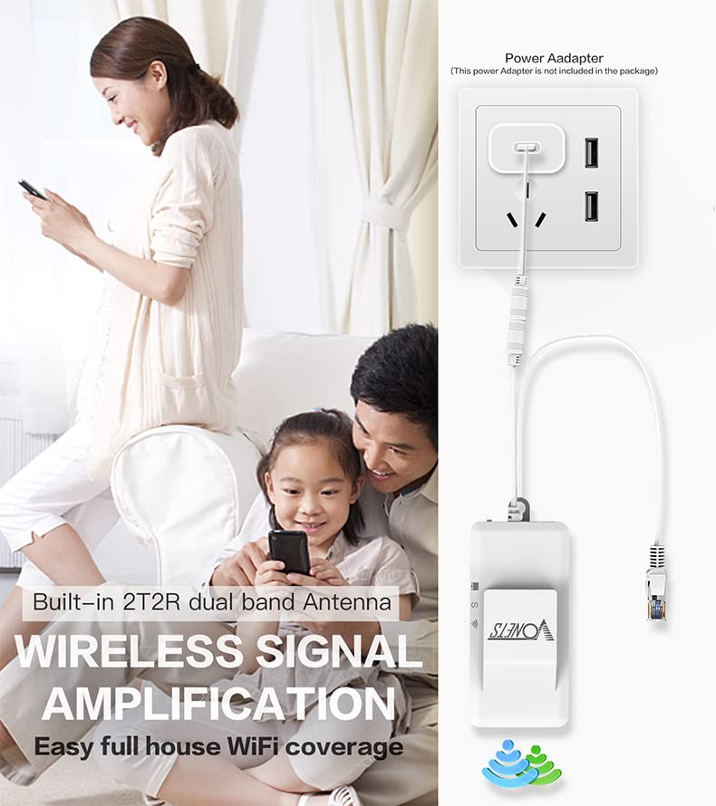 VONETS Dual Band 2.4GHz/5GHz WiFi Bridge/Router/Wireless Repeater WiFi Ethernet Convert/Hotspot Signal Cover, AC1200, DC/USB Powered for DVR Surveillance Camera VAP11AC with Smart Cooling Fan