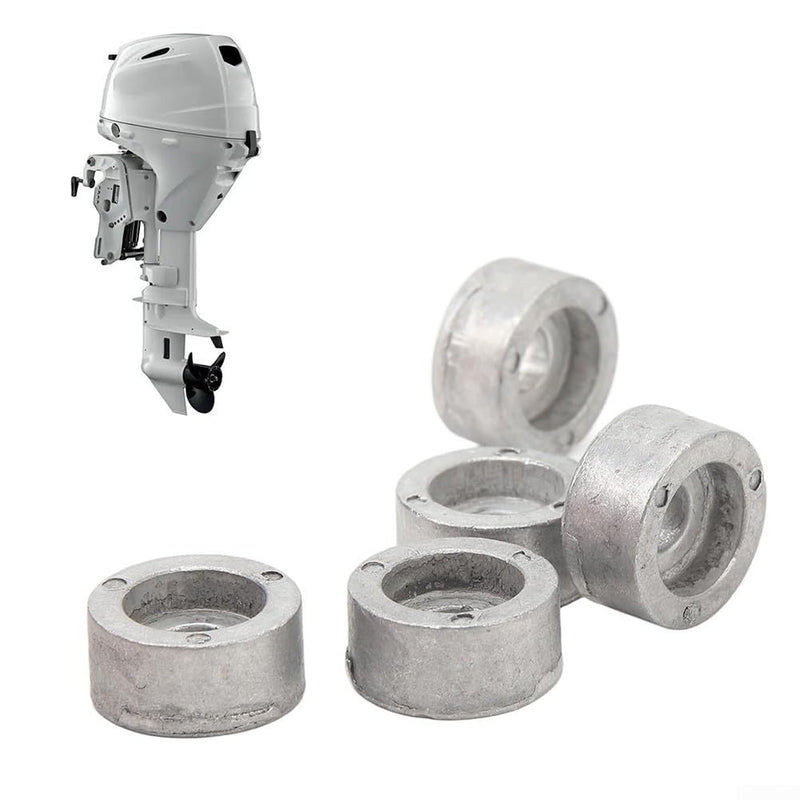 5 Pcs Marine Round Zinc Anode 55321-87J01 for Compatible For Suzuki Outboard Motor 4-Stroke Motors Anti-Rust Engine Protection Aftermarket Replacement 55321-87J00