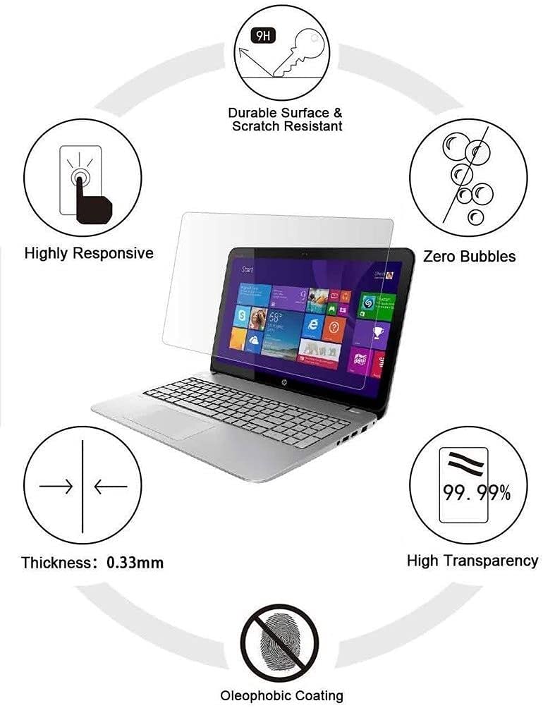 EZ-Pro Screen Protector Blue Light Tempered Glass Screen Protector for 15.6 Inches Laptop, 9H Hardness and Crystal Clear, Compatible with Any 15.6 inch Touch Screen Laptop