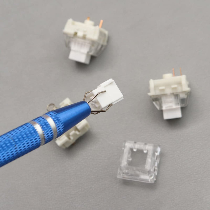 Gliging 2 in 1 Metal Switch Opener GPL 205G0 Lube Mechanical Keyboard Aluminum Alloy Opener Instantly for Cherry mx Switches Blue
