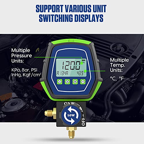 L202 Digital HVAC Manifold Gauge for Auto & Home AC Single Test Data