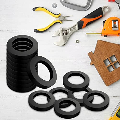 20Pcs Oil Resistant Rubber Washers 1 1/2" OD x 1" ID x 1/8" Thickness Black Neoprene Industrial Flat Rubber Spacer 20