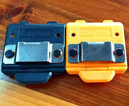 Measuring Tape Measure Holder Clip on Belt, Tool Tape Holder for Tool Belt. Yellow Yellow 1 pack