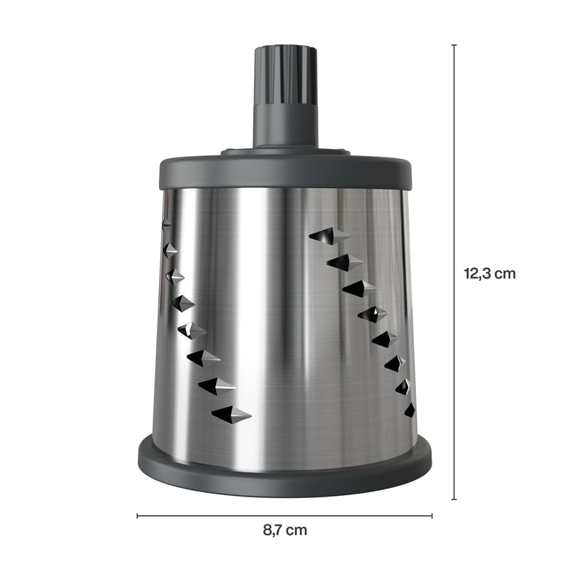 Zyliss E900060 Julienne Drum Grater, Stainless Steel, Slice Fruit and Vegetables Julienne Style, for Use with Zyliss Rotary Cheese Grater, 5 Year Guarantee