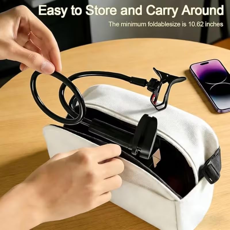 OHOO Tablet Holder for Bed, Flexible Tablet Stand Holder | Hands Free Adjustable Tablet Mount Clip, Compatible with iPad/Kindle 33.4 Inches