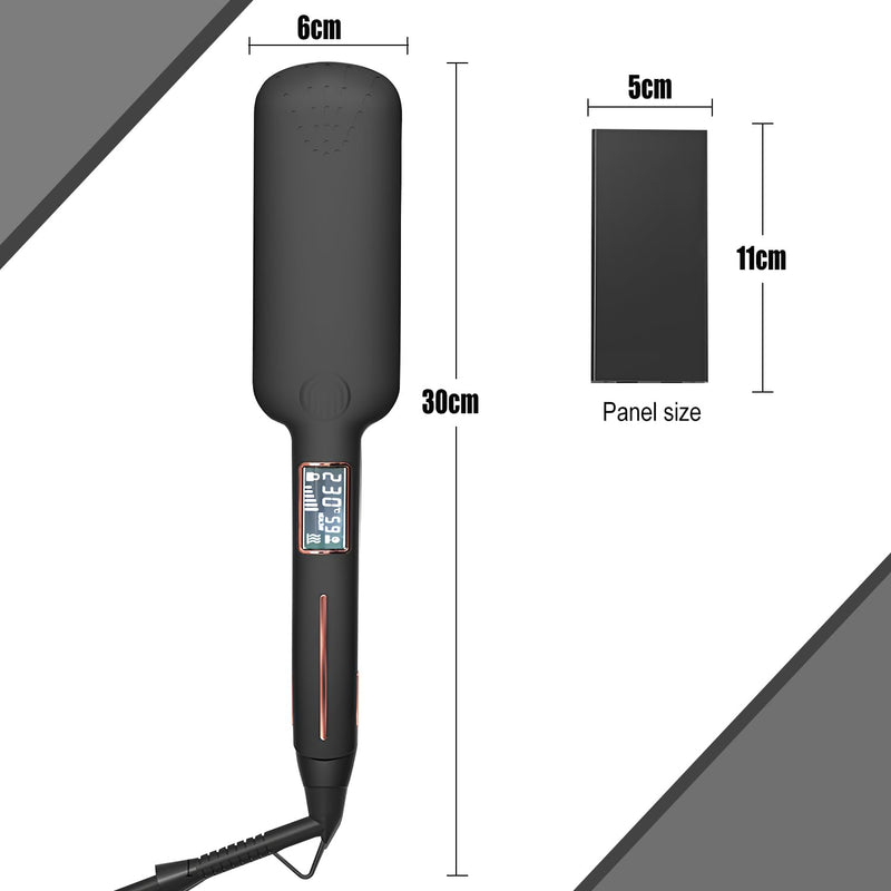 Wide Plate Hair Straighteners for Women,80°C-230°C Temperature Adjustable,LCD Digital Display,Using Advanced Ceramic Coating,Long-Lasting Constant Temperature