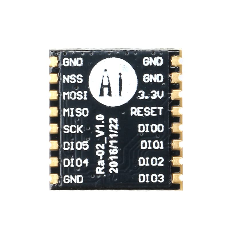 2Pcs SX1278 LoRa Ra-02 Wireless Module 433MHz Ra-02 Spread Spectrum Wireless Module Serial Port Adapter 3.3V UART Interface with Connector