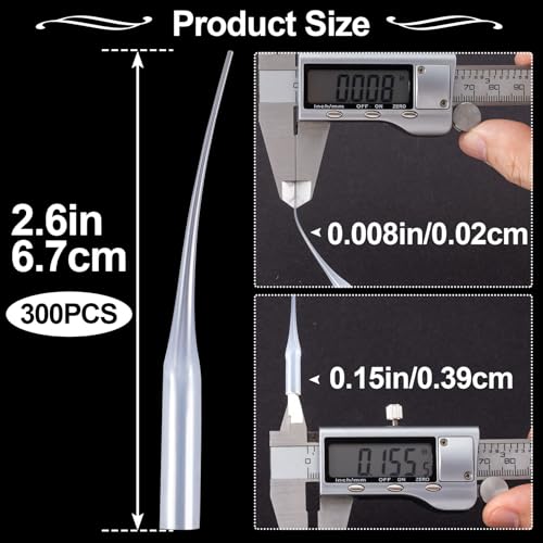 HINZIC 300Pcs Glue Tips Compatible for CA, Plastic Precision Extender Applicator Dispensing Adhesive Micro-Tips for Bottle Glue, Hobby, Crafting, Shoes Sole, Model, Lab Dispensing