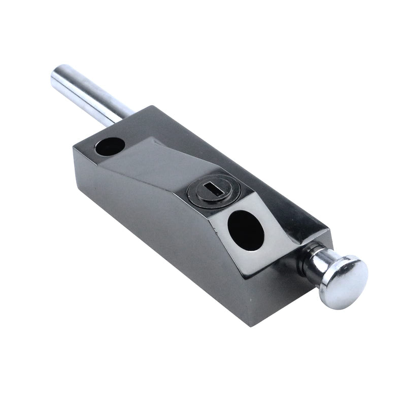 MY MIRONEY Black Sliding Door Lock for Window Glass Patio Doors Auxiliary Security Lock(Uses Yale Lock Keyway)