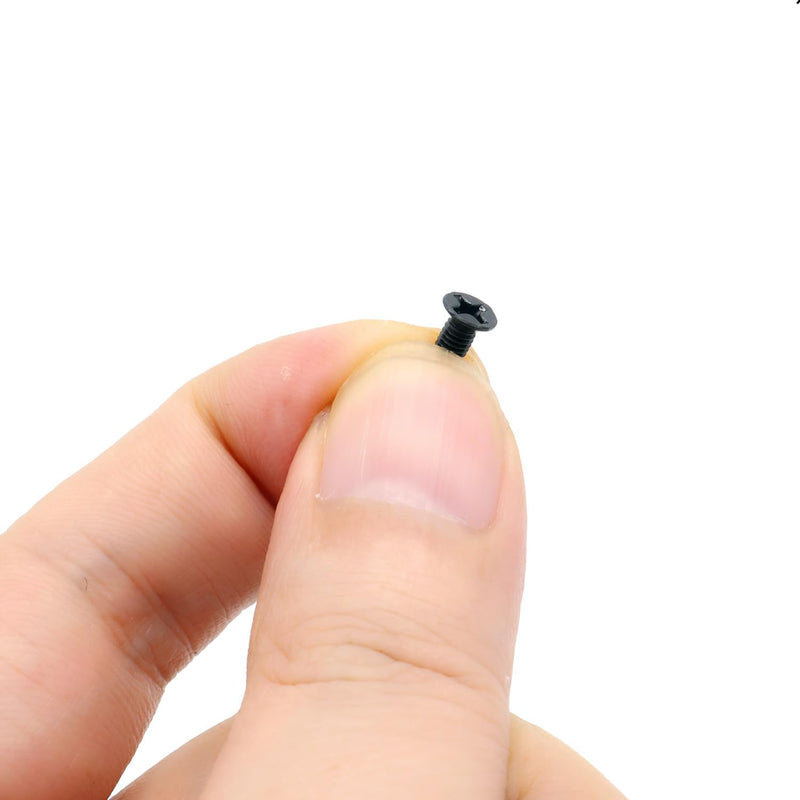 50Pcs Hard Drive Screws 2.5 inch,Stainless Flat Phillips Head HDD SSD M3 x 5mm Mounting Screw for Computer PC Laptop Case,2.5" Black