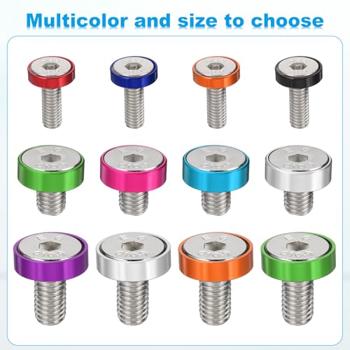 PATIKIL M8 Finish Countersunk Washer Kit, 20 Set Aluminum Alloy Flat Cup Head Screw Bolt Gasket for Mechanical Accessories Parts DIY Models, Wine Red