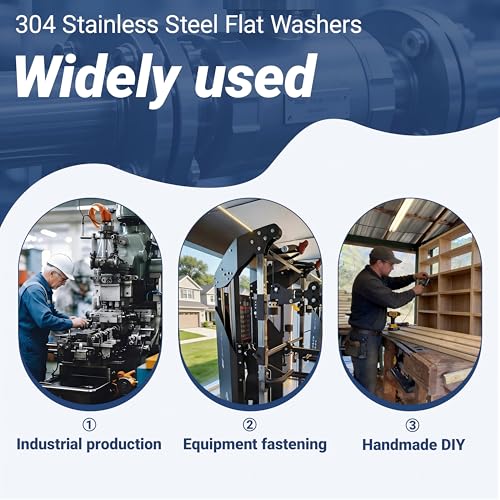 60 Pcs 1/2" Fender Washers Stainless,1/2" ID x1.43 OD x 0.1" Thick 1/2" x 1.43"OD x 0.1"T 60