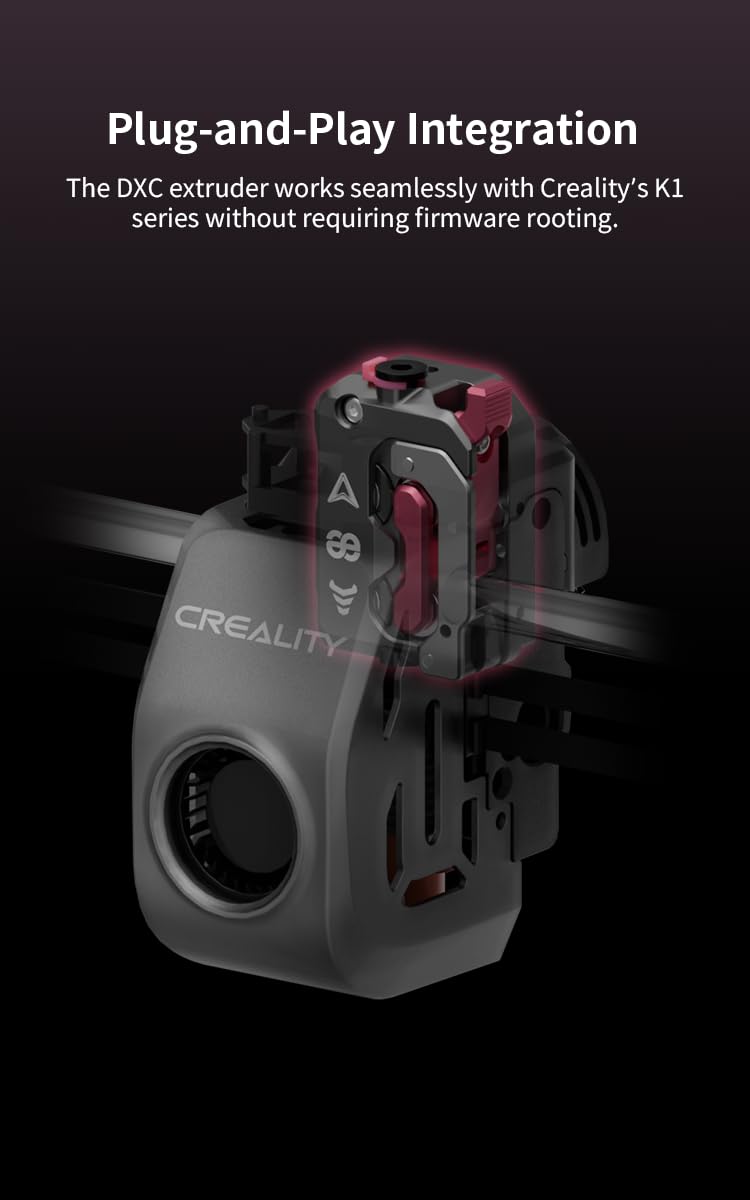 Creality x Phaetus DXC Extruder Helical Gears Dual-Drive System Open Cooling for Creality K1 SE/K1C/K1/K1 Max Smart Filament Break Detection Plug and Play 3D Printer Extruder Head Accessories