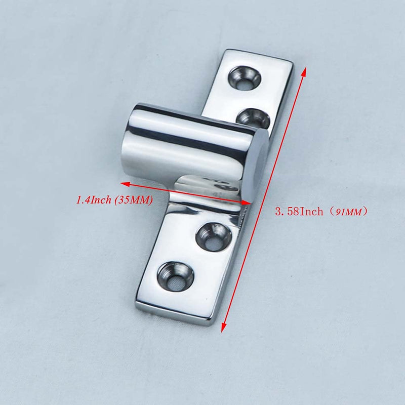 2Pcs Boat 316 Stainless Steel Oarlock Socket Side Mount Rowlock Socket for 1/2" Shank