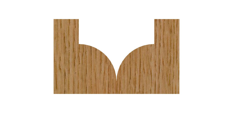 Whiteside 1580 Point Cutting Roundover Router Bit: 3/4 Inch Cutting Diameter, 3/8 Inch Radius, 5/8 Inch Cutting Length, 1/2 Inch Shank, 2-1/4 Inch Overall Length
