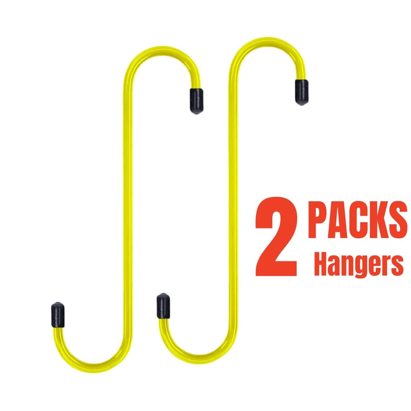 Brake Caliper Hangers, Brake Caliper Hooks with Rubber Tips, Automotive Tools for Mechanics for Brake Axle and Suspesion System Work - 2 Pack (Yellow) Yellow