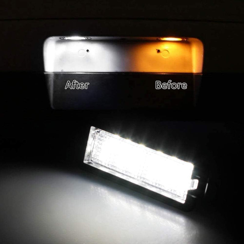 LED License Plate Light Lamp Assembly For 2015-2019 Dodge Charger Challenger Chrysler 300 Pacifica Jeep Compass 6000K Dimond White, Pack of 1