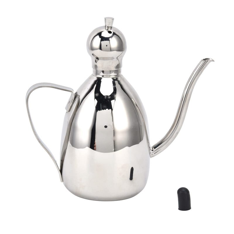 Stainless Steel Oil Pot, Stainless Steel Oil Can Portable High Water Tightness Stainless Steel Oil Can for Kitchen(1L)