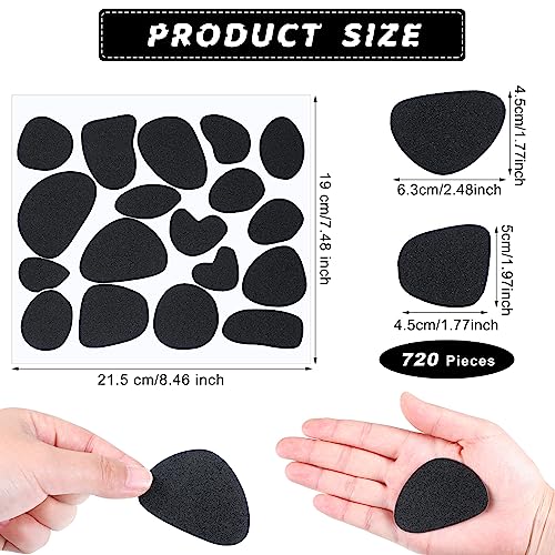 Kingdder Black Adhesive Felt Circles Dalmation Self Stick for DIY, 720 Pcs