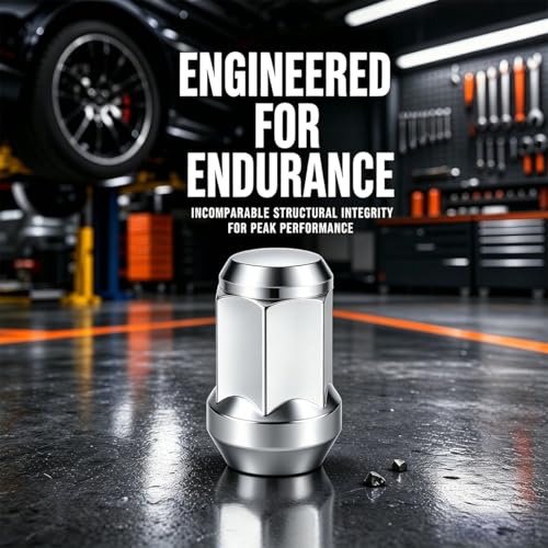 Zpana 20PCS 3/8" Bulge Acorn Lug Nuts Steel Wheel Nut Silver 3/8/Silver
