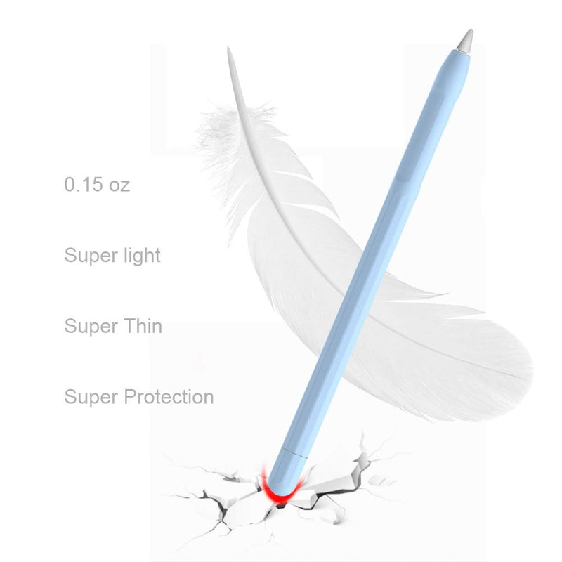 YINVA Case, Grip, Accessories Holder for Apple Pencil 1st Generation, Cover Sleeve with Protective Nib Cover for iPad Pencil(Blue) Blue For 1st Gen