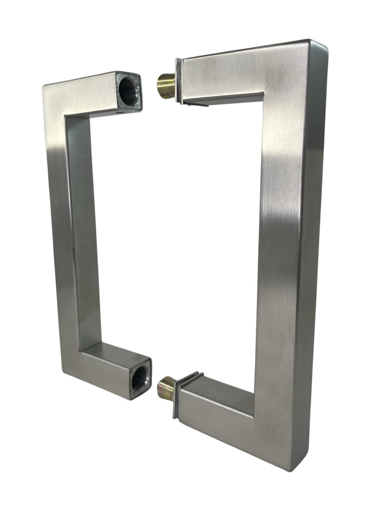 Shower Door Handle – Premium Nickel Shower Glass Doors – Stainless Steel Glass Door Handle – Durable and Sturdy Design – Installation Kit Included (Nickel, 6inch)