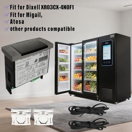 XR03CX-4N0F1 Temperature Controller ,120V/50-60HZ Digital Thermostat Controller Fit for Dixell Programmable Refrigerators/Freezers,Normal Temperature Refrigerating Units Compressor Refrigerators XR03CX-4N0F1