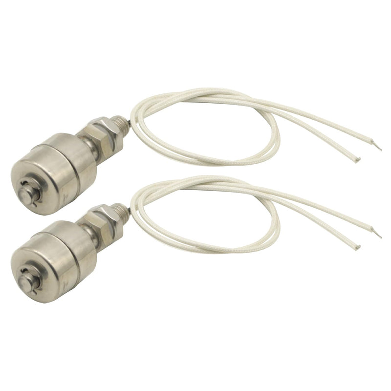 2Pcs Stainless Steel 45mm Float Switch Indicator Vertical Water Level Sensor Normally Closed Float Switch for Tank Pool