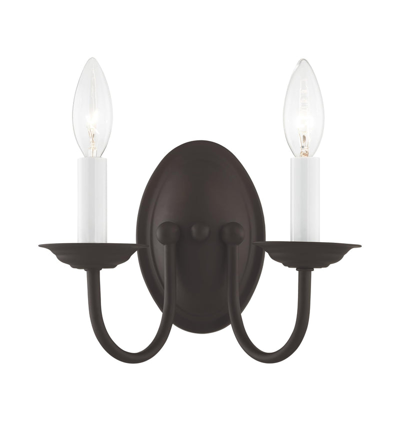 Livex Lighting 4152-04 Home Basics 2 Light Black Wall Sconce